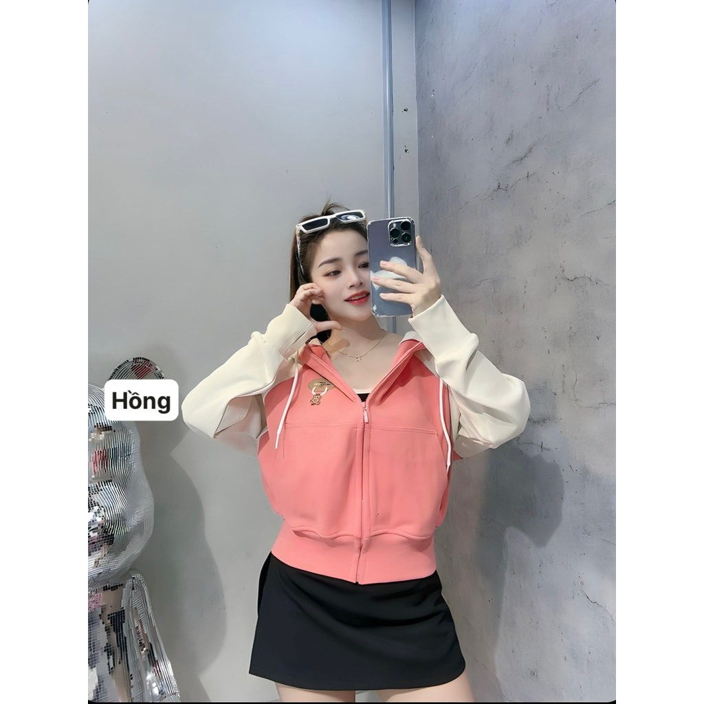 Áo Khoác Chống Năng Nón To Hoạ Tiết Chữ