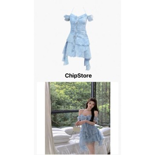 Đầm hoa siêu xinh , kiểu dáng ôm đuôi cá tầng trễ vai phối bèo tua đầy nhẹ nhàng(TH03)