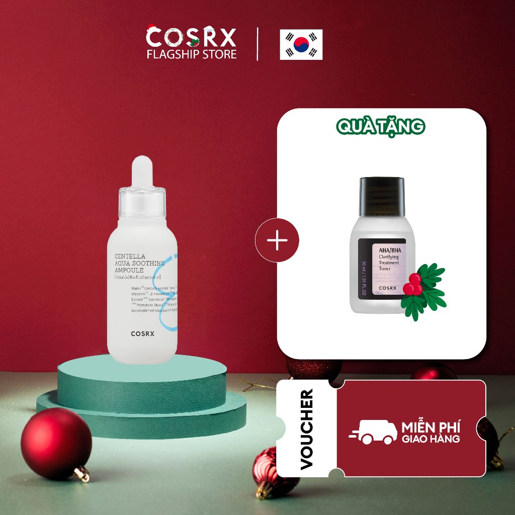 Tinh Chất Cấp Nước Và Dịu Da (Rau Má, B5) COSRX Hydrium Centella Aqua Soothing Ampoule 40ml HSD[1/7/2024]