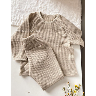 Set bộ thu đông dài tay chất tổ ong Hàn quốc cho bé