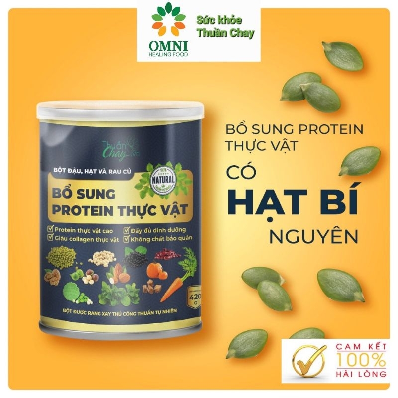 Bột Ngũ cốc PROTEIN ĐẠM THỰC VẬT🌱Giàu dinh dưỡng Từ Đậu Hạt Rau Củ 100% Hộp 420g Thuần Chay🌱Chính Hãng TÂM AN Natural