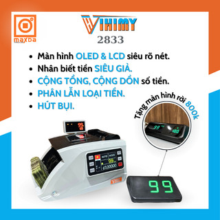 Máy đếm tiền đa chức năng, kiểm tiền giả, cộng tổng, màn hình hiển thị chi tiết dễ sử dụng, BẢO HÀNH 1 ĐỔI 1