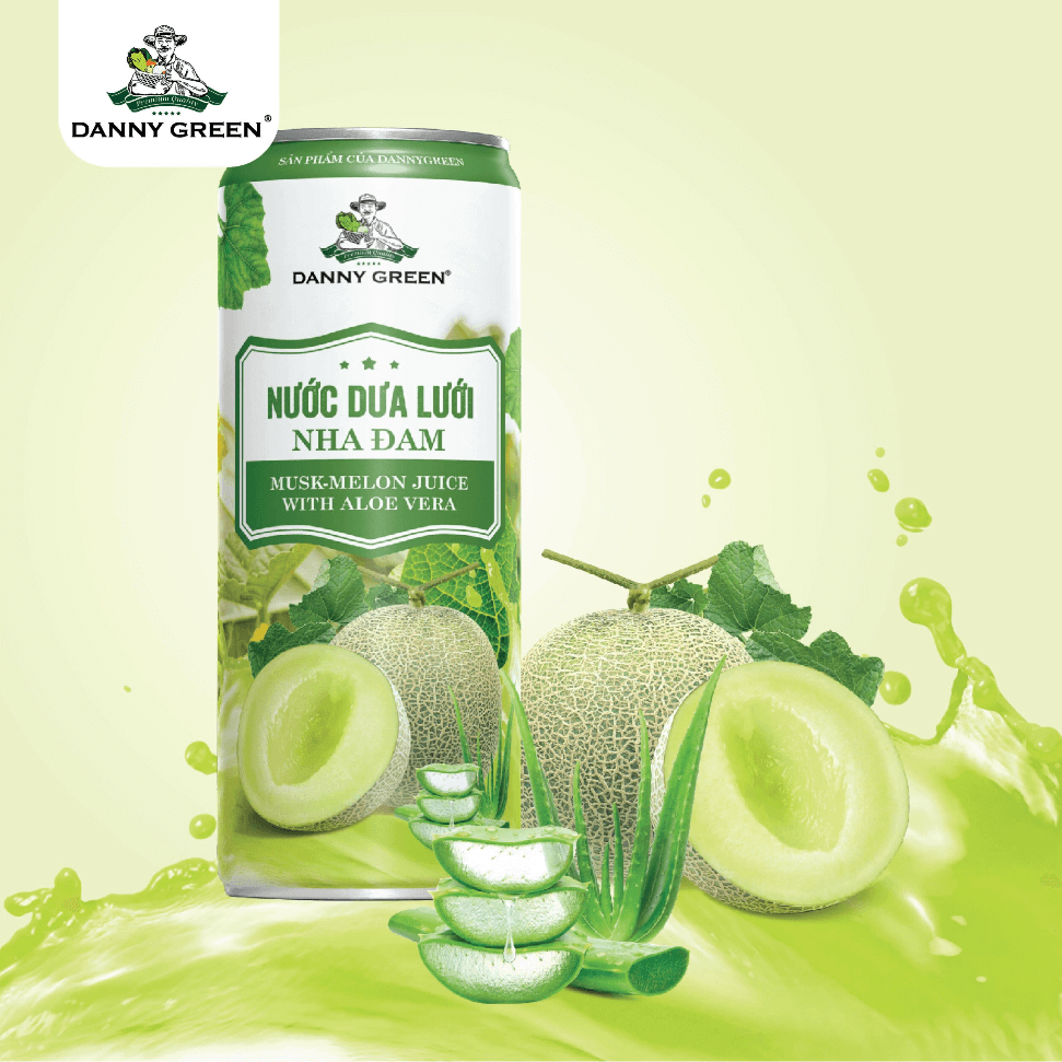 Nước Ép Dưa Lưới Nha Đam Danny Green – Lon