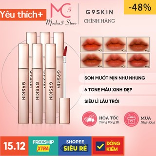 Son kem G9SKIN FIRST LIP MATTE Siêu Lì, Mịn Môi Chuẩn Hàn Quốc [Mẫu Mới]