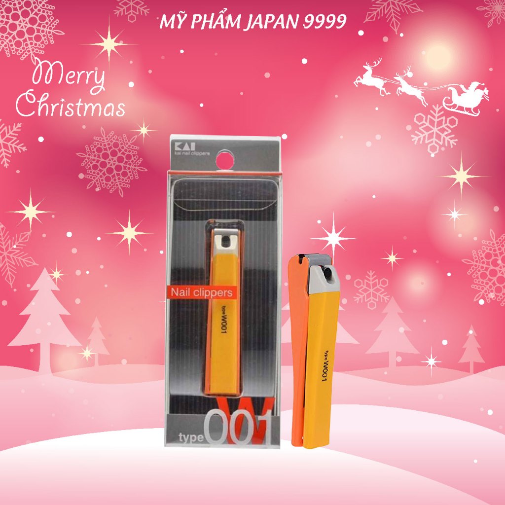 Bấm Móng Tay Inox Thân Nhựa Tybe W001 Kai Razor 39255-KE0109 Cỡ Trung (Màu cam) (Combo Bấm Móng Và Set 24mL)L