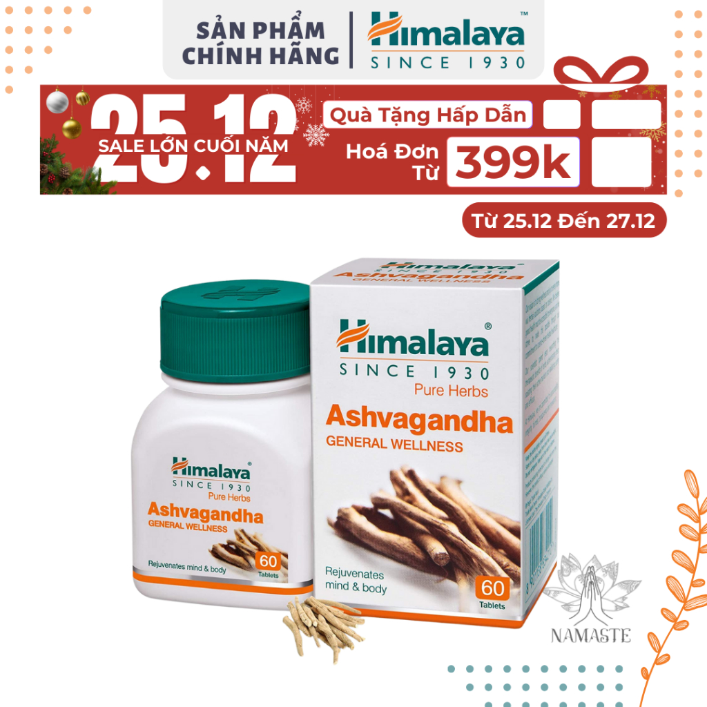 Ashwagandha Himalaya 60 Viên Sâm Ấn Độ Tăng Cường Sinh Lý Nam Nhập Khẩu Chính Hãng | Lê Bằng Vân