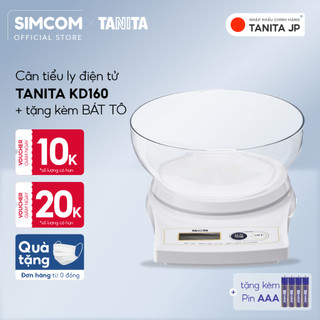 Cân tiểu ly điện tử nhà bếp Tanita KD160 2kg, 1g chính hãng nhật bản, làm bánh, giảm cân, tặng tô