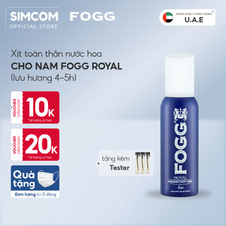 Xịt toàn thân nước hoa FOGG Royals dùng để khử mùi,tạo mùi thơm,dùng được cho cả nam và nữ,lưu hương lâu đến 8 tiếng