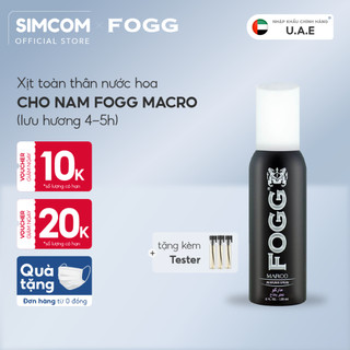 Xịt toàn thân nước hoa FOGG Macro dùng để khử mùi,tạo mùi thơm,dùng được cho nam,lưu hương lâu đến 8 tiếng