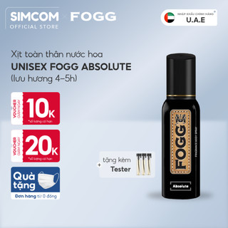 Xịt toàn thân nước hoa FOGG Absolute, dùng để khử mùi,tạo mùi thơm,dùng được cho cả nam và nữ,lưu hương lâu đến 8 tiếng