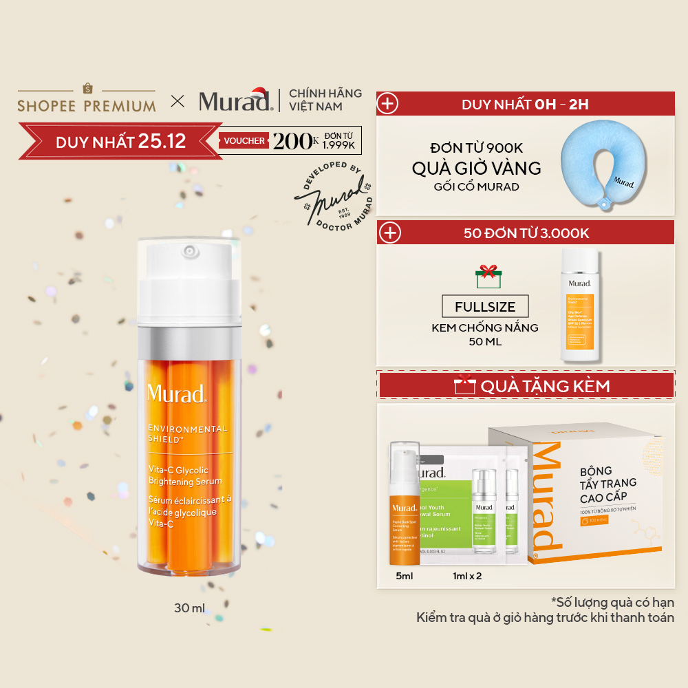 Tinh chất sáng da MURAD Vita-C Glycolic Brightening Serum 30ml