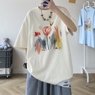 Áo Thun Nam Nữ Form Rộng BEECOOL Hoa Tulip Màu Sắc Unisex Cực Xinh