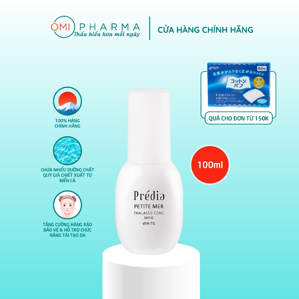 Sữa Dưỡng Trắng Da Predia Petite Mer Thalasso Conc Milk White Kose Nhật Bản (100 ml)