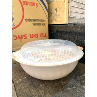  Rổ nắp tròn nhựa VIỆT NHẬT  3275  bộ rổ nhựa kèm chậu có nắp đậy rửa hoa quả hàng cao cấp 