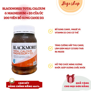 Viên uống bổ sung Canxi D3 Blackmores Total Calcium & Magnesium + D3 của Úc 200 viên