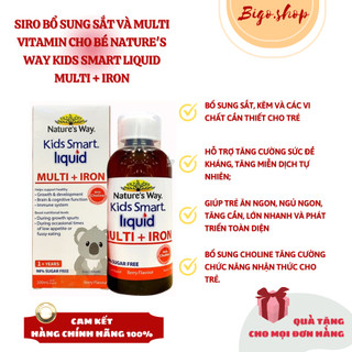 Siro nature's way kids smart liquid multi + iron bổ sung sắt và multi vitamin cho bé - 200ml
