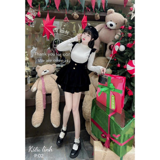 [N.T BIGSIZE] SET ÁO YẾM NHUNG BIGSIZE 55-90kg