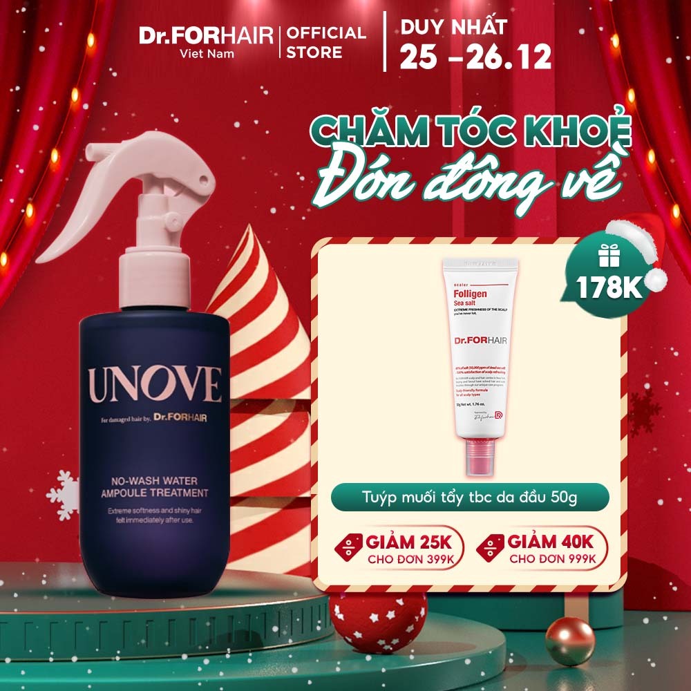 Tinh chất xịt dưỡng phục hồi tóc Dr.FORHAIR UNOVE No-Wash Ampoule Treatment 200ml