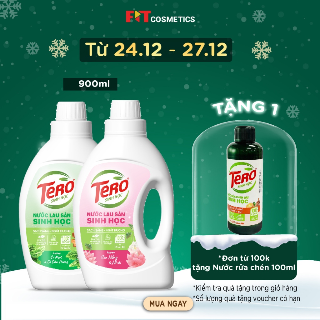 Nước lau sàn TERO SINH HỌC enzym Châu Âu chai 900ml