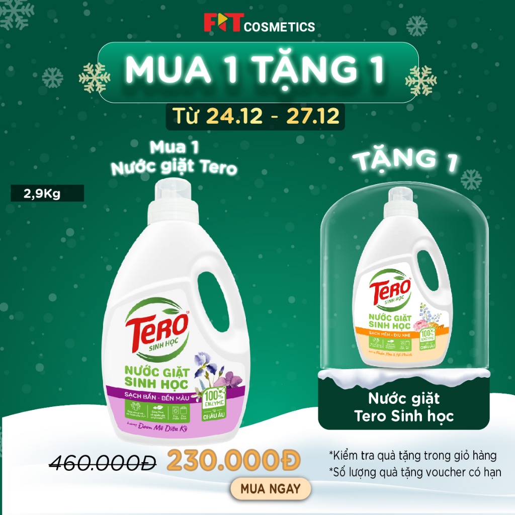 Nước giặt TERO SINH HỌC enzyme Châu Âu 2,9kg