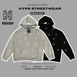 Áo Hoodie Nike Fear Of God FOG Mono Stock Logo Grey/Black chất nỉ bông cao cấp | HYPE STREETWEAR.