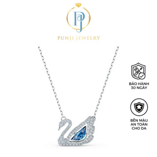 Dây chuyền Swarovski  Dancing Swan necklace (Blue) Rhodium plated , Hàng cao cấp