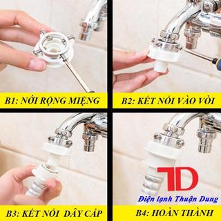 Combo dây cấp nước + dây xả nước máy giặt