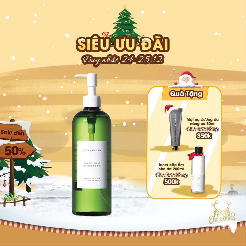 Dầu Tẩy Trang Cho Da Nhạy Cảm Graymelin Green Light Cleansing Oil 400ml