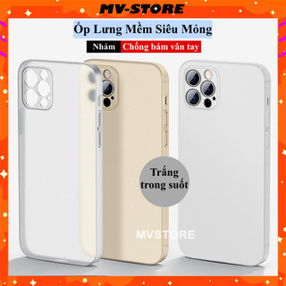 Ốp lưng điện thoại siêu mỏng mềm nhám chống bám vân tay cho 15 14 13 11 mini Pro MAX 14 Plus 12 Pro MVSTORE