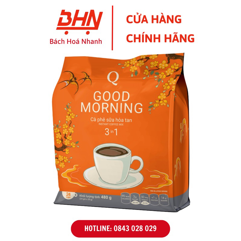 Cà phê sữa hoà tan Trần Quang Goodmorning 3in1