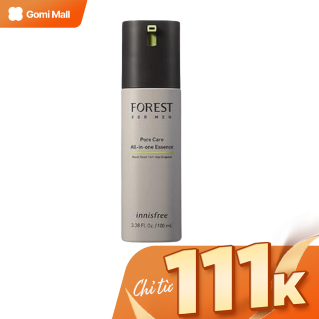 Kem Dưỡng Thu Nhỏ Lỗ Chân Lông Cho Nam Innisfree Forest For Men All-In-One Essence - Pore Care 100ml [Date 12/2024]