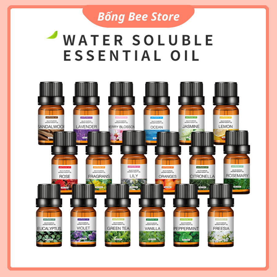 Tinh Dầu Thiên Nhiên Xông Phòng, Khử Mùi, Đuổi Muỗi, Massage Với 28 Mùi Hương Tự Chọn Tinh Dầu 10ML