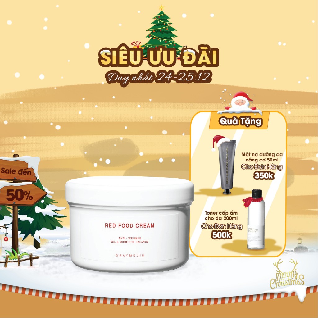 Kem Dưỡng Chiết Xuất Trái Cây Đỏ Graymelin Red Food Cream 500g