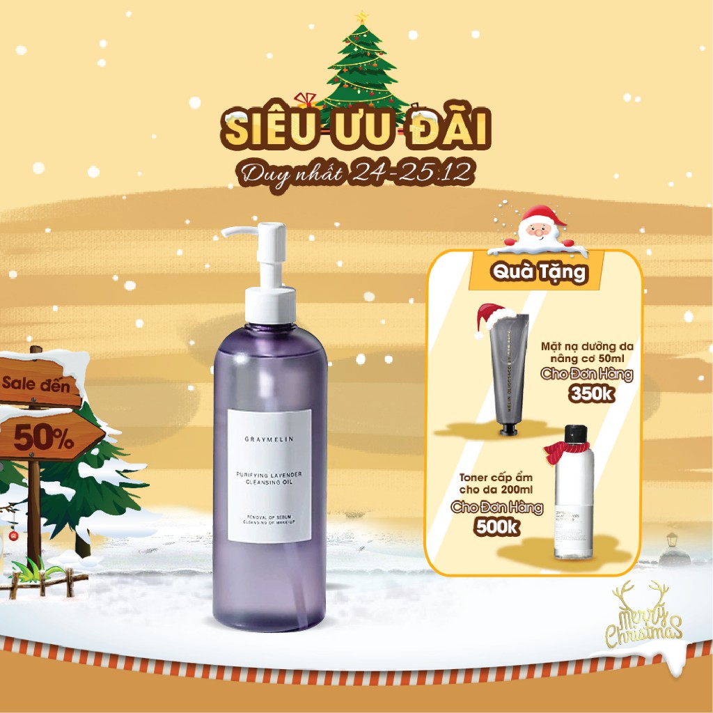Dầu Tẩy Trang Hoa Oải Hương Graymelin Purifying Lavender Cleansing Oil 400ml