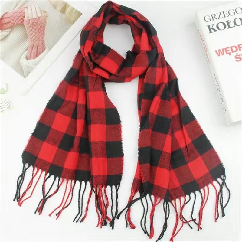 Khăn len dài choàng mùa đông hoạ tiết nhiều màu cho bé trai & bé gái