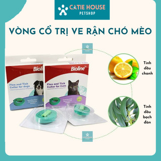 Vòng cổ chống ngăn ngừa ve rận bọ chét cho chó mèo bioline