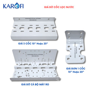 Giá treo cốc lọc nước bằng sắt sơn tích điện không han rỉ lắp cốc đơn, 3 cốc và bộ máy RO Forseti