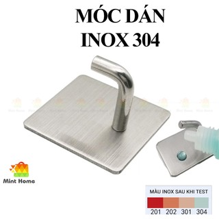Móc dán tường inox 304 không gỉ treo đồ đa năng siêu dính chịu lực loại tốt keo 3M thay thế cho móc giá kệ bếp nhà tắm