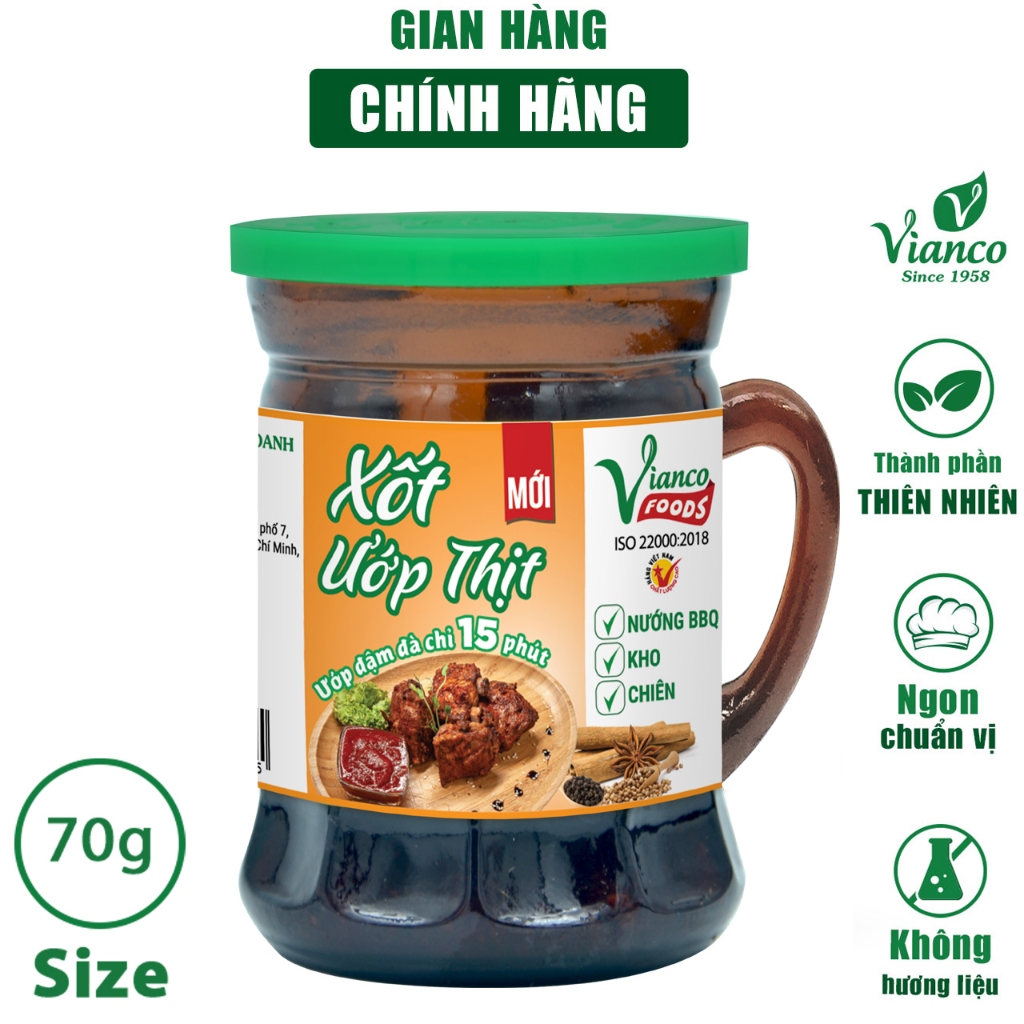 Combo 3 ly Xốt Ướp Thịt Vianco Foods - Việt Ấn (ly 70g) Gia vị Chuẩn Tiện Lợi Dễ Sử Dụng