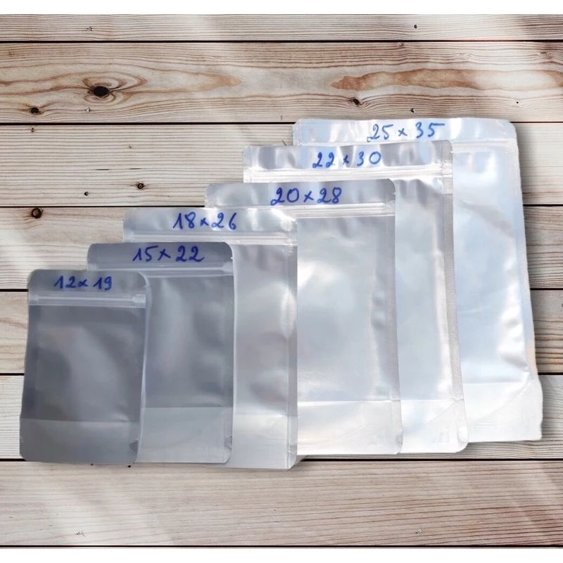 combo 10 chiếc túi zip bạc size 12*19 đựng được 100g đến 200g bột