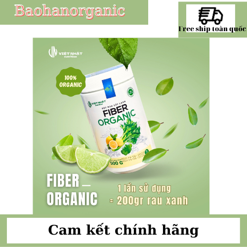 Bột detox cần tây sấy lạnh Fiber Organic giúp giảm cân thải độc đẹp da giảm mụn 500g