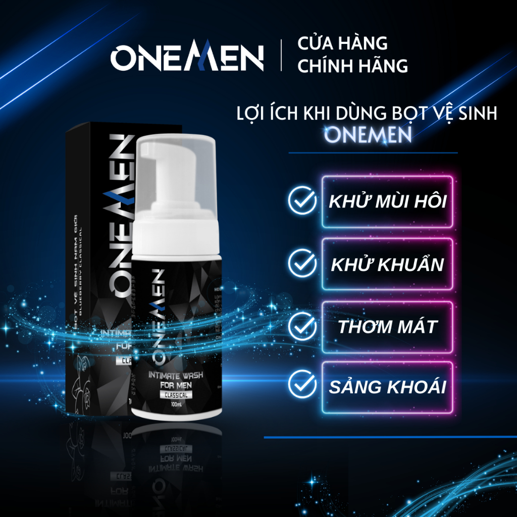 Combo Đặc Biệt Dành Cho Nam Giới Onemen: Bọt Vệ Sinh Nam + Sữa Tắm OneMen + Nước Hoa Cho Nam Perfume