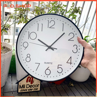 Đồng hồ treo tường 30cm-Đồng hồ treo tường kim trôi cao cấp-Trang trí phòng khách, đồng hồ yên tĩnh