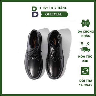 Giày đốc nam da mềm, Giày da nam buộc dây đế cao khâu thanh lịch chống trơn GD5
