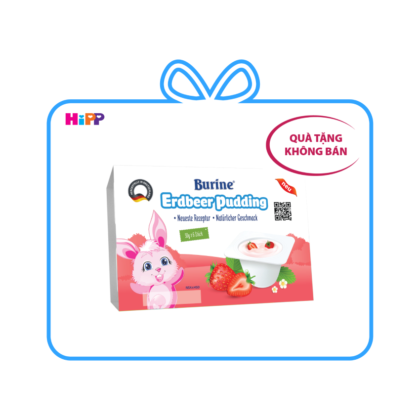 Pudding Ăn Dặm Burine Vị Dâu Dành Cho Bé Từ 6 Tháng Tuổi, Bổ Sung Năng Lượng_HSD T4.24