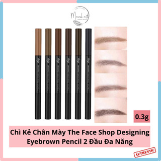  Chì Kẻ Chân Mày The Face Shop Designing Eyebrown Pencil Bút Kẻ và Tạo Dáng Chân Mày 2 Đầu 0.3g 