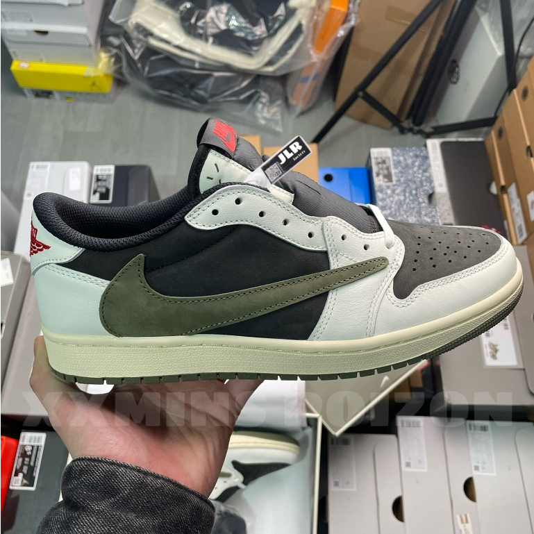 Giày Air Jordan 1 Low x Travis Scott " Olive " ( Best JLR)