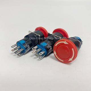 Nút nhấn stop la16-11zs 16mm / nút dừng khẩn cấp phi 16mm /3 chân 250vac/5a / emergency button
