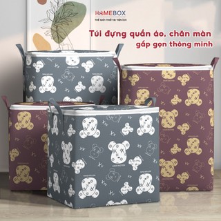 Giỏ Đựng Quần Áo Vải Chống Nước Cỡ Lớn 100L 140L 180L, Túi Đựng Chăn Màn Đa Năng Gấp Gọn Giỏ Lưu Trữ Tủ Quần Áo Đồ Lót