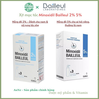 Xịt mọc tóc Minoxidil Bailleul 2% 5%